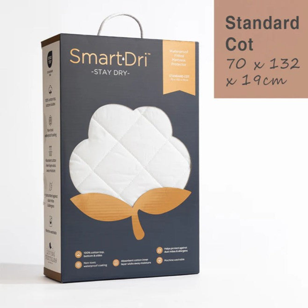Living Textiles Smart Dri Fitted Mattress Protector - Cot Standard
