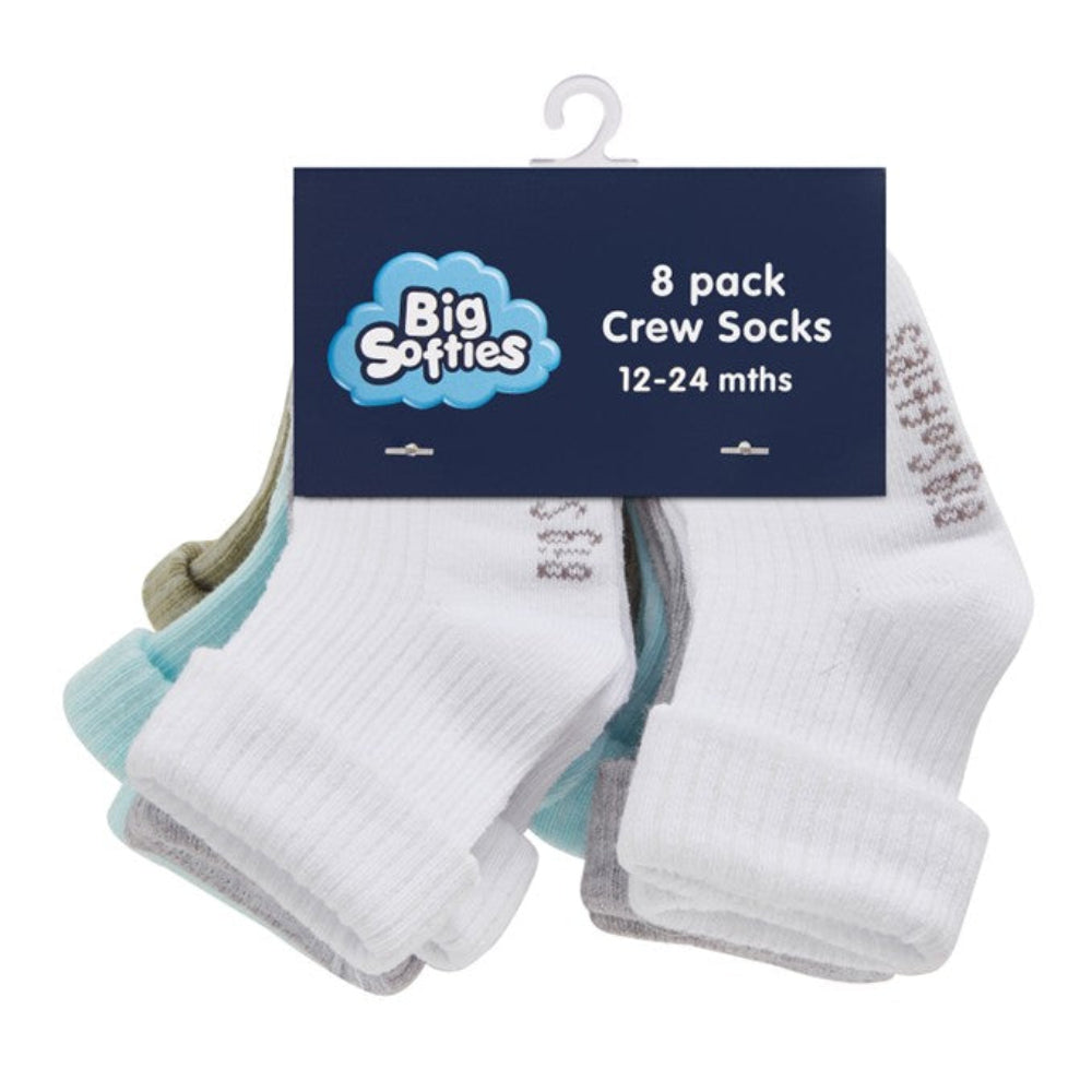 Big Softies Crew Socks - 8 pk - Boys