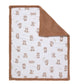 Living Textiles Jersey Sherpa Pram Blanket - Cuddly Bear