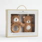 Living Textiles Teething Ring + Dummy Chain Gift Set - Cuddly Bear