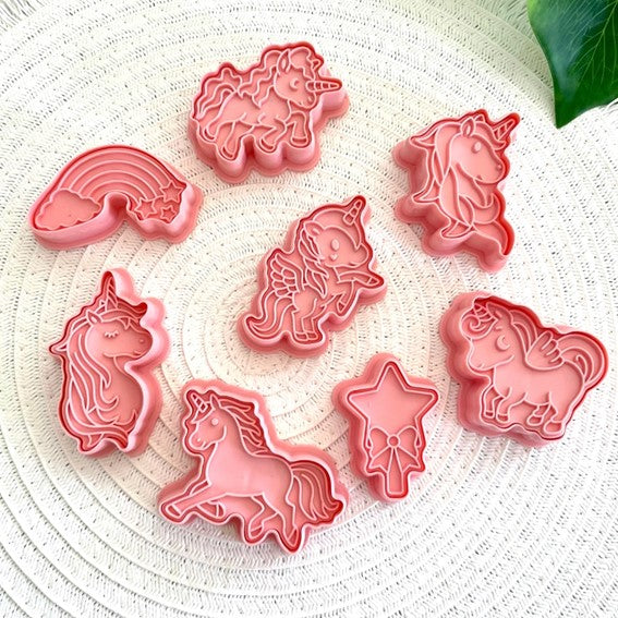 Wild Dough Playdough Stamper and Cutter Set - Unicorns