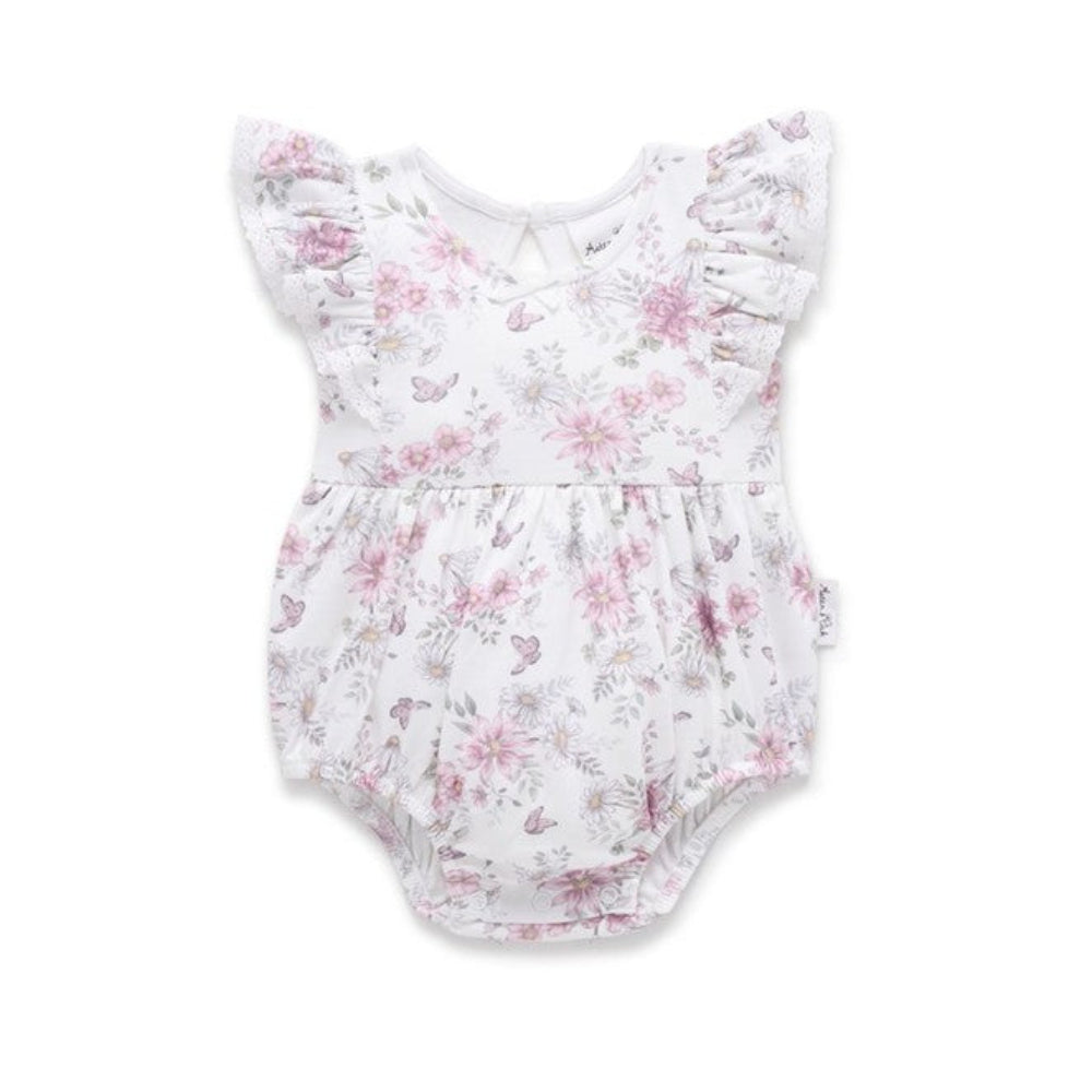 Aster + Oak Daisy Floral Bubble Romper
