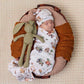 Snuggle Hunny Organic Jersey Wrap & Beanie Set - Diggers + Tractors