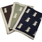 Thread the Word Dinosaur Knitted Bassinet Blanket - Navy-Eggshell