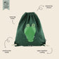Trixie Drawstring Library or Swimming Bag - Mr Crocodile