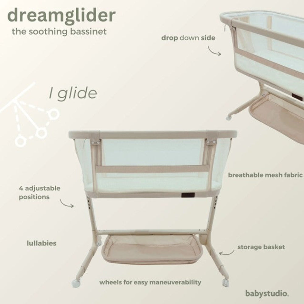 Baby Studio Dream Glider Bedside Bassinet