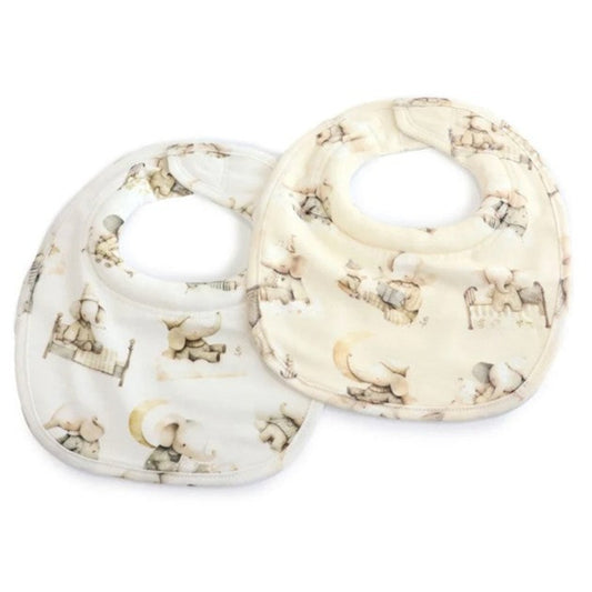 Bubba Blue Elephant Bedtime Dribble Bibs 2 pk