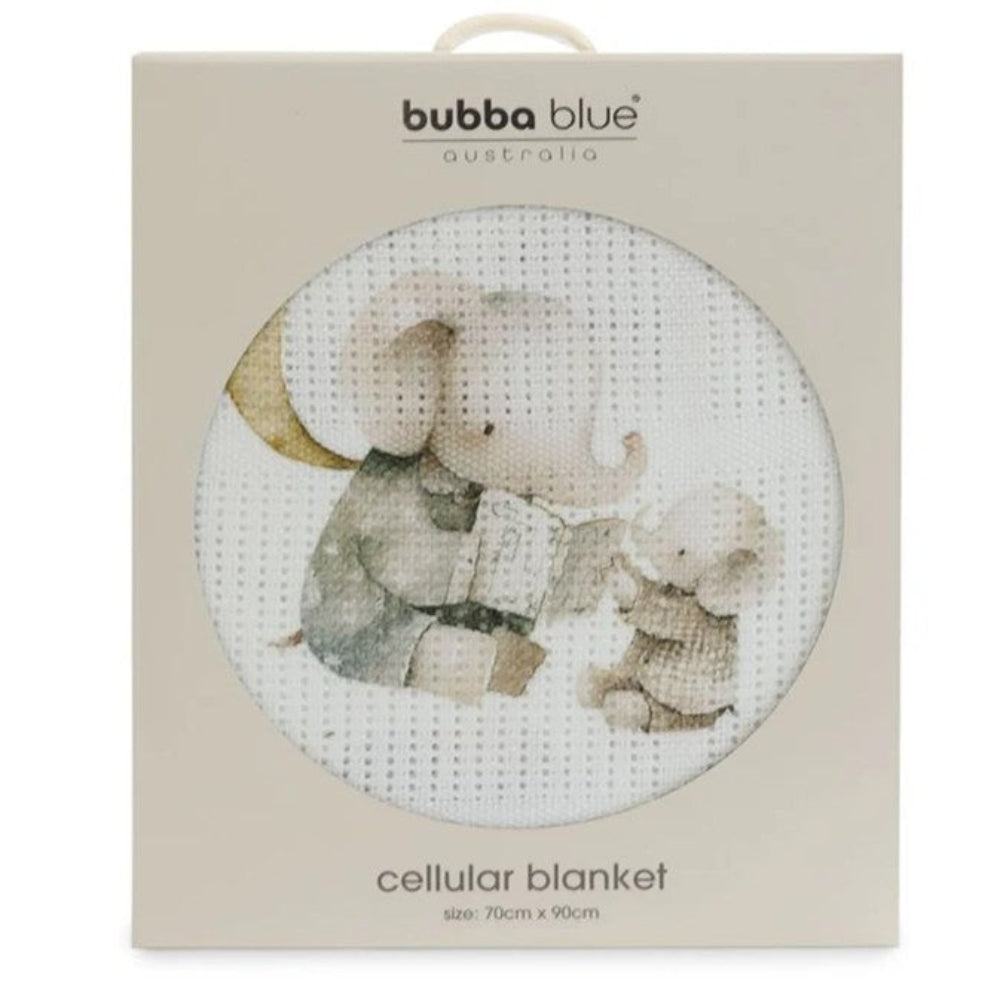 Bubba Blue Elephant Bedtime Cellular Blanket