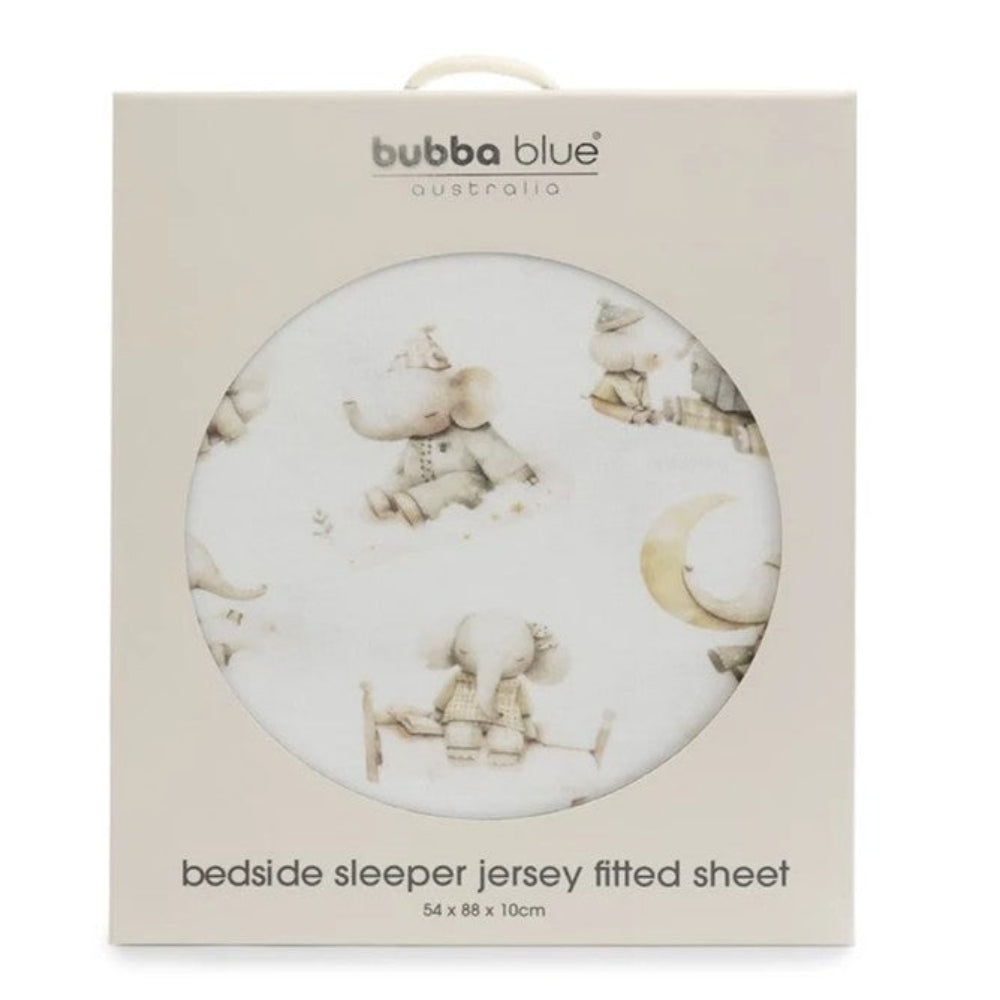 Bubba Blue Elephant Bedtime Jersey Bedside Sleeper Fitted Sheet