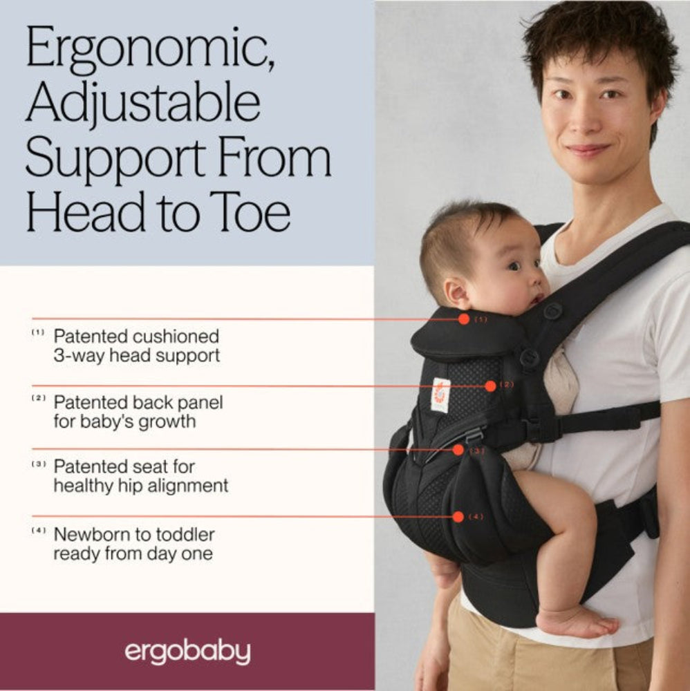 ErgoBaby Omni Classic Baby Carrier Cool Mesh - Black