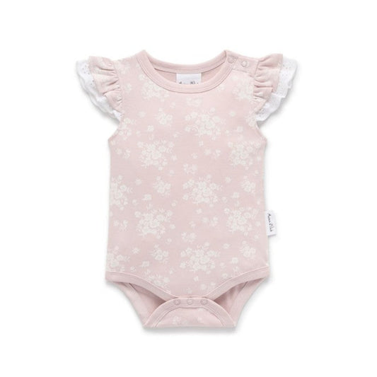 Aster + Oak Eve Floral Frill Onesie