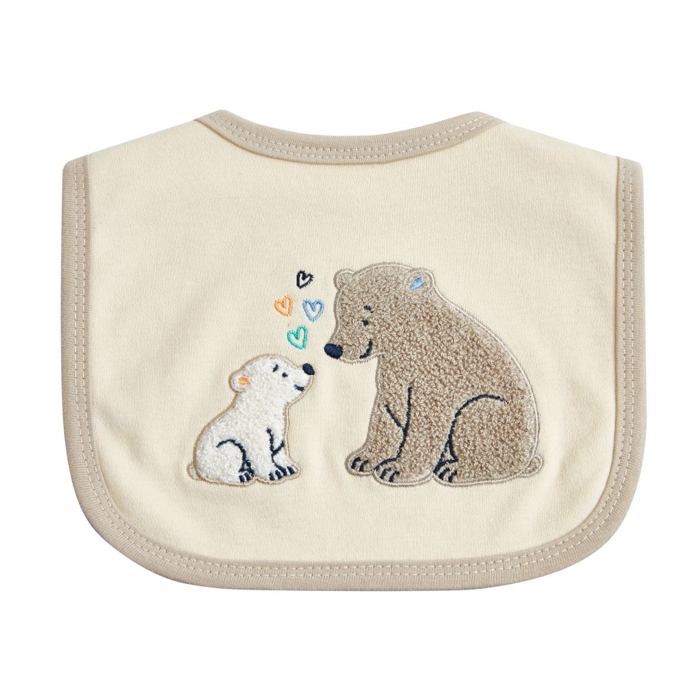 Big Softies 3 Pack Applique And Printed Bibs – Bear