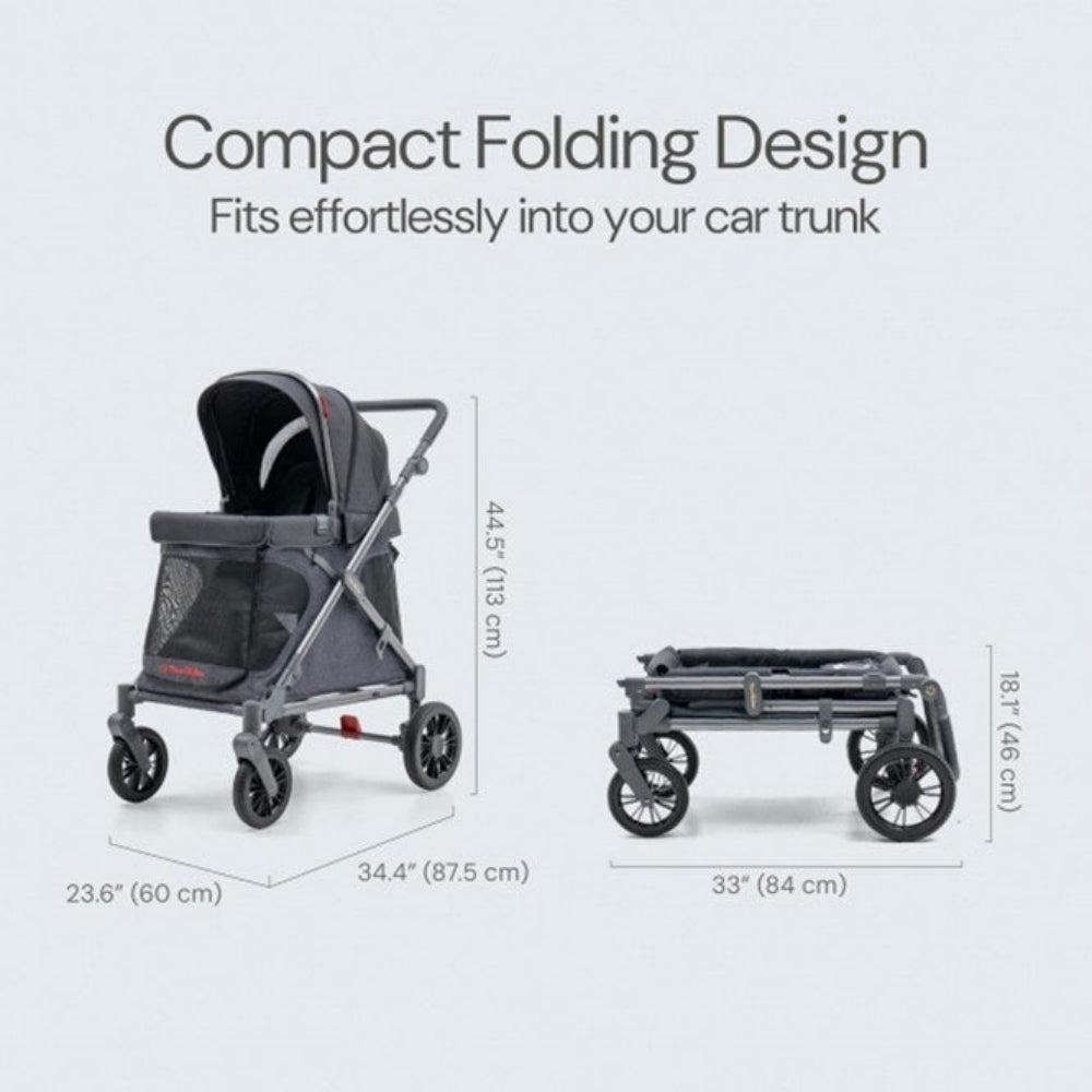 Familidoo Q1 2.0 Wagon Stroller - Emerald Green