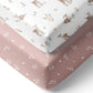 Living Textiles 2pk Cot Fitted Sheets - Fawn Fables