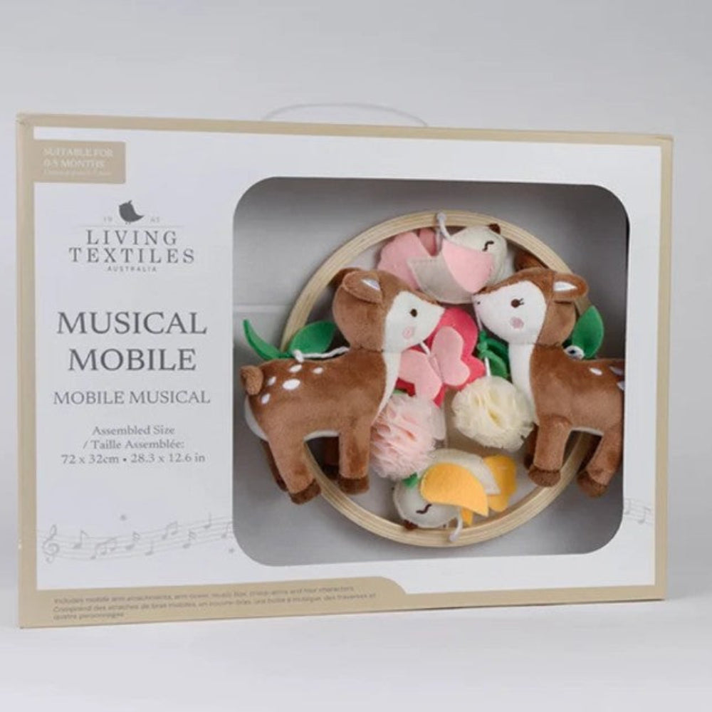Living Textiles Musical Mobile Set - Fawn Fables