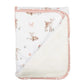 Living Textiles Jersey Sherpa Pram Blanket - Fawn Fables