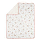 Living Textiles Jersey Sherpa Pram Blanket - Fawn Fables