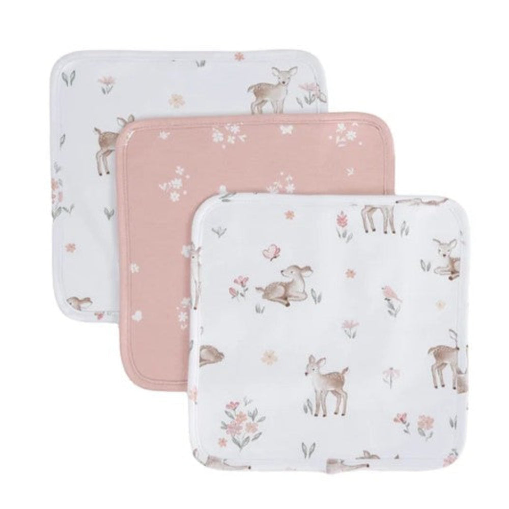 Living Textiles 3 pk Wash Cloths - Fawn Fables