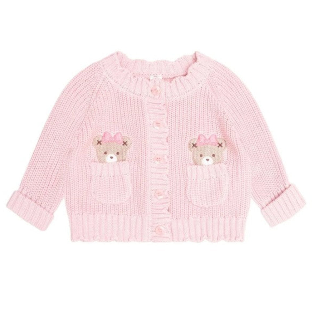 Huxbaby Baby Pink Fisherman Cardi