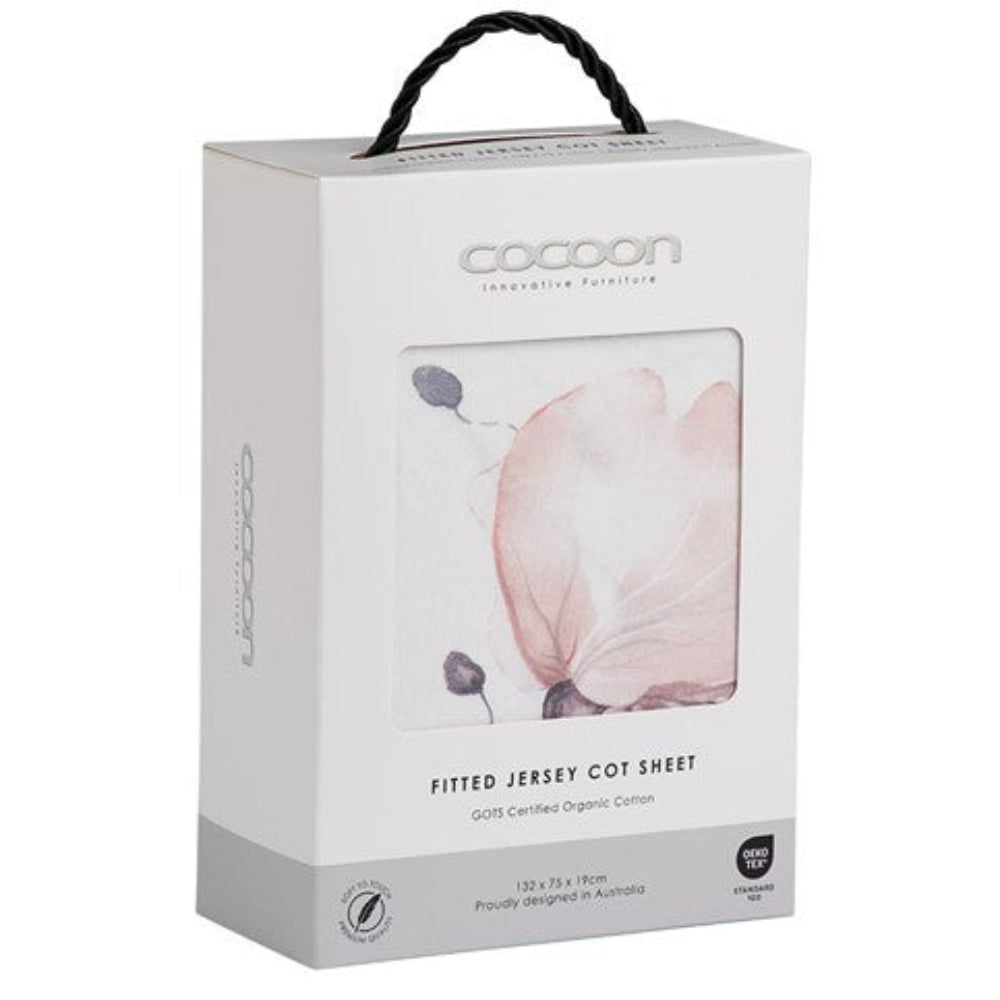 Cocoon Furniture Cot Fitted Sheet - Floral Art