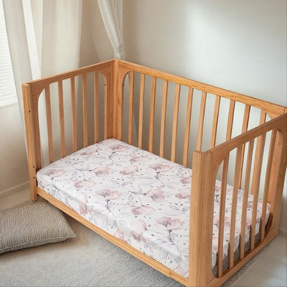 Cocoon Furniture Cot Fitted Sheet - Floral Art