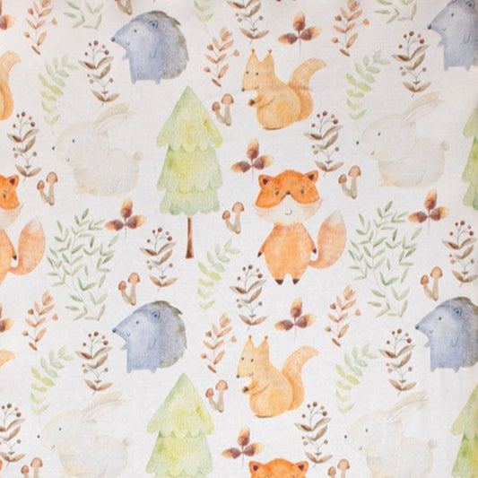 Cocoon Furniture Cot Fitted Sheet - Forest Friends
