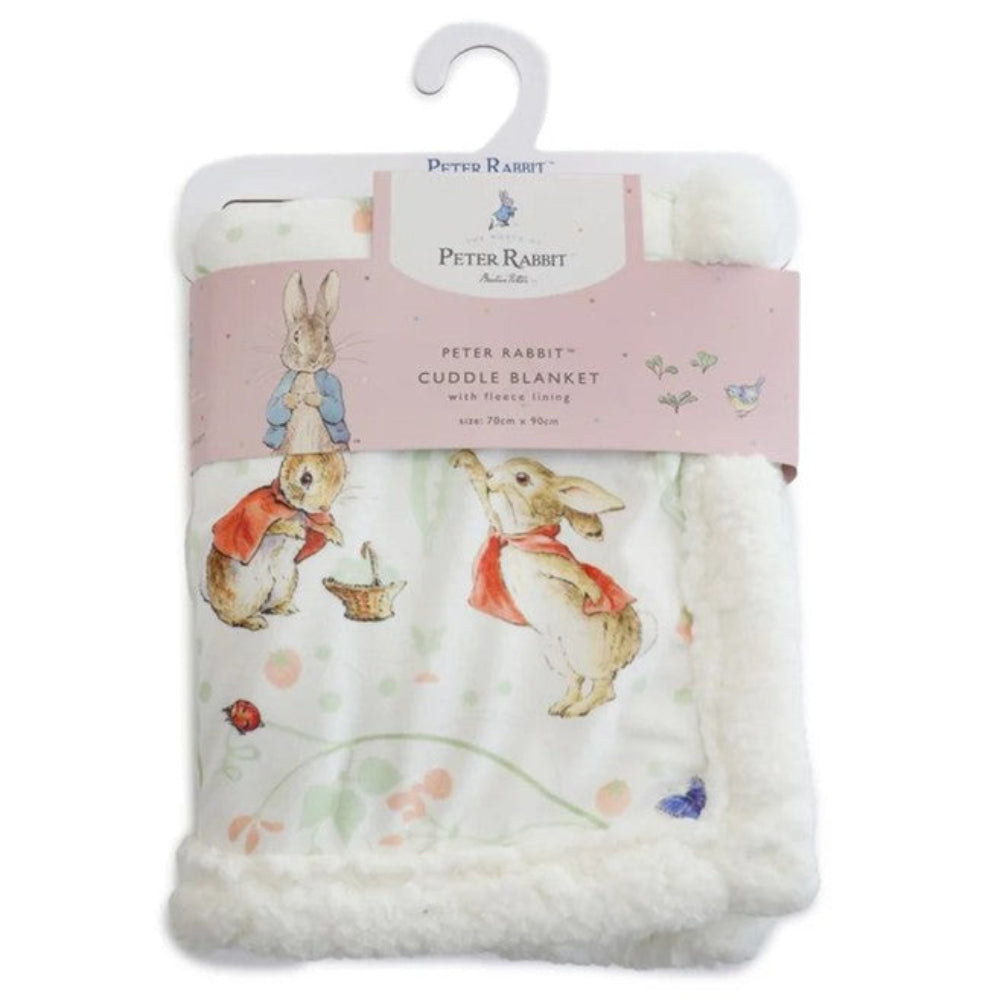 Bubba Blue Peter Rabbit Cuddle Blanket Flopsy Mopsy & Cottontail