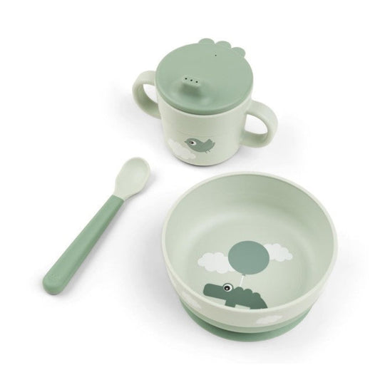 Done by Deer Foodie First Meal Set - Happy Clouds Green