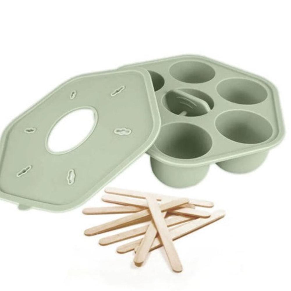 Cherub Baby Silicone Freezer Tray and Popsicle Molds - Sage