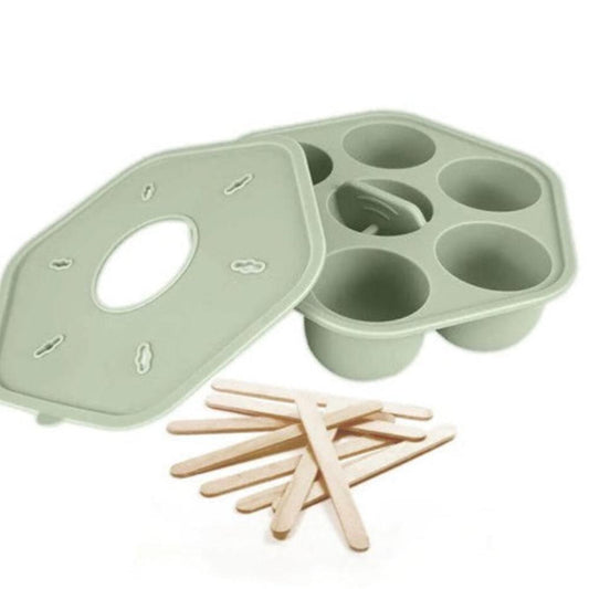 Cherub Baby Silicone Freezer Tray and Popsicle Molds - Sage