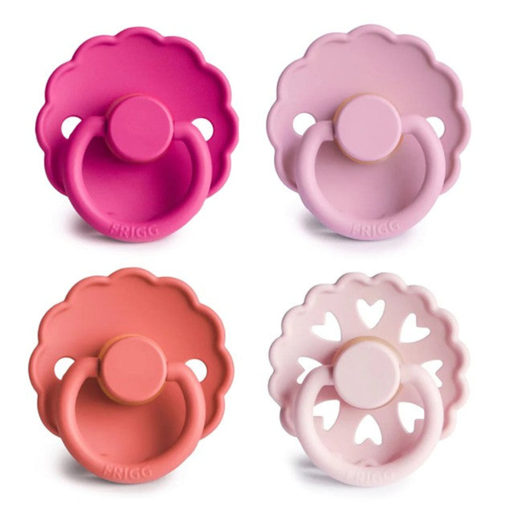 FRIGG Pacifier 4pk Latex - Rosy Romance