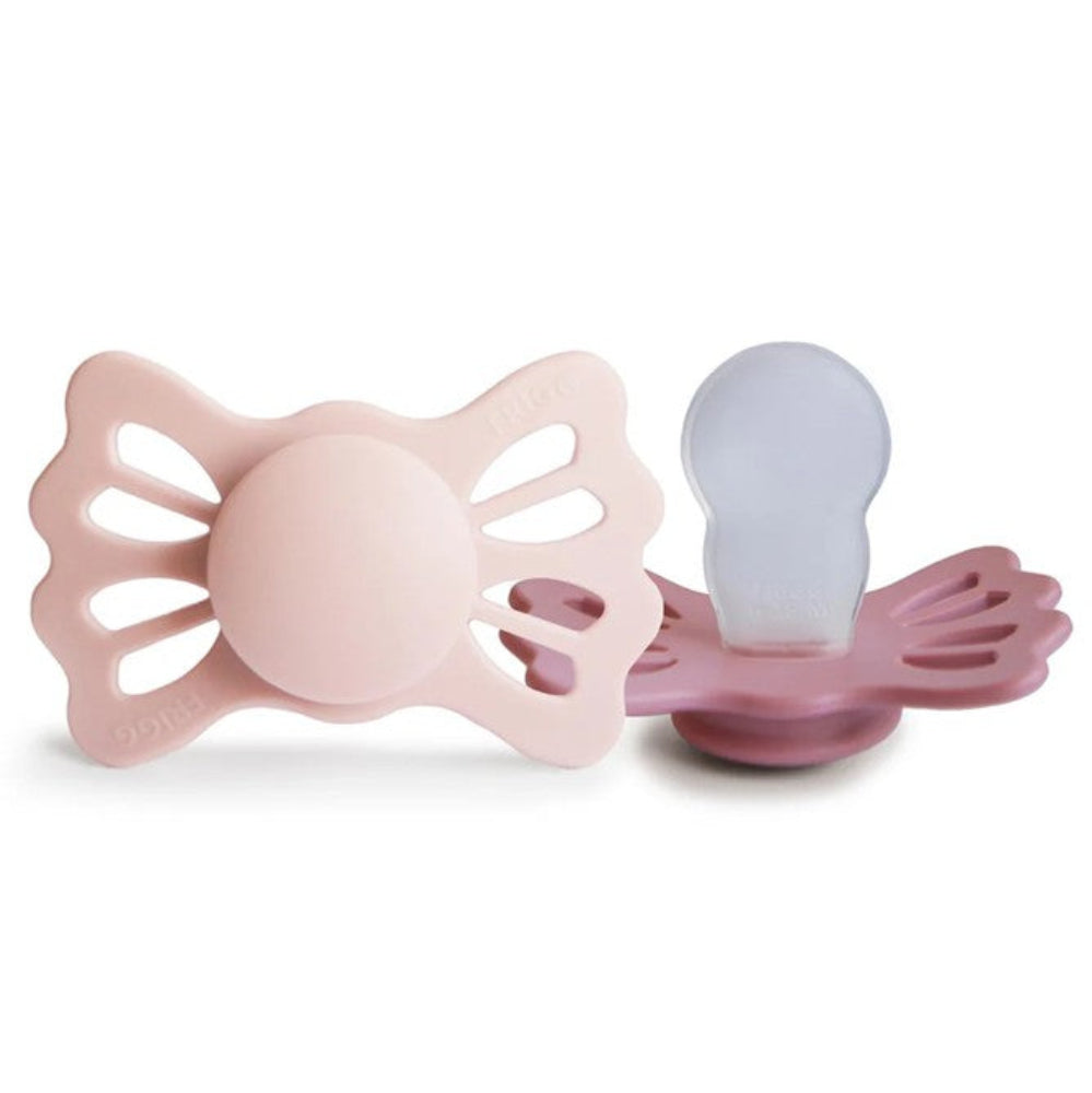 FRIGG Lucky Silicone Pacifier 2 Pack Size 2 - Blush/Cedar
