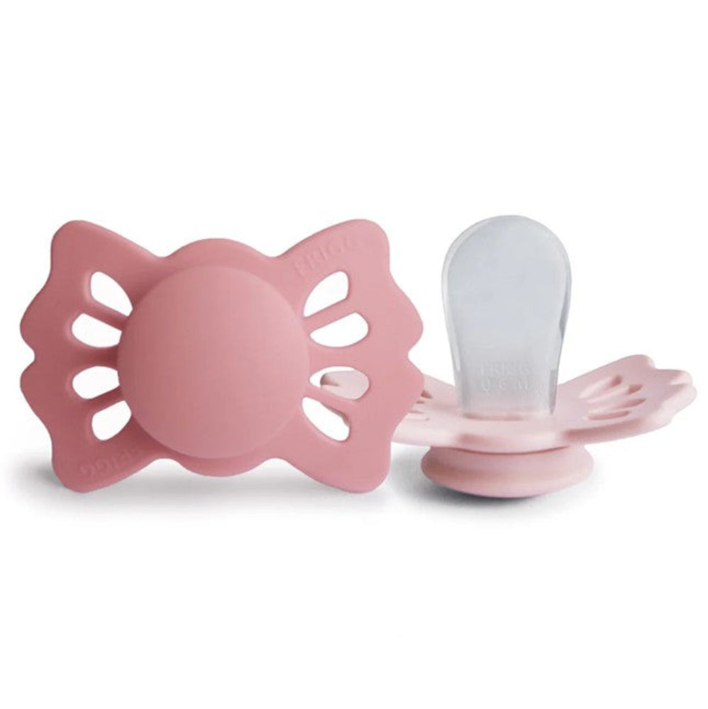 FRIGG Lucky Silicone Pacifier 2 Pack Size 1 - Cedar/Pink
