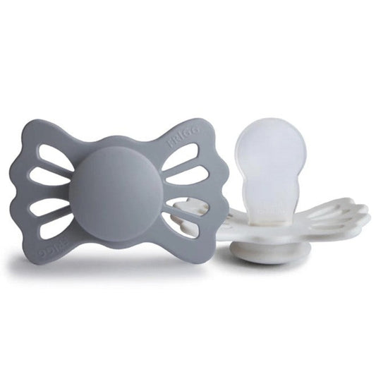 FRIGG Lucky Silicone Pacifier 2 Pack Size 2 - Great Grey/Silver Grey