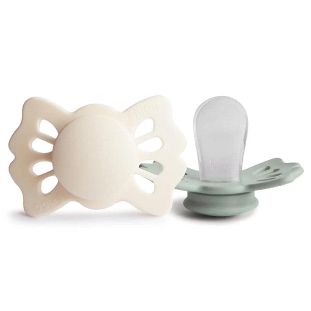 FRIGG Lucky Silicone Pacifier 2 Pack Size 1 - Sage/Cream