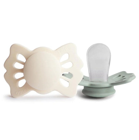 FRIGG Lucky Silicone Pacifier 2 Pack Size 1 - Sage/Cream