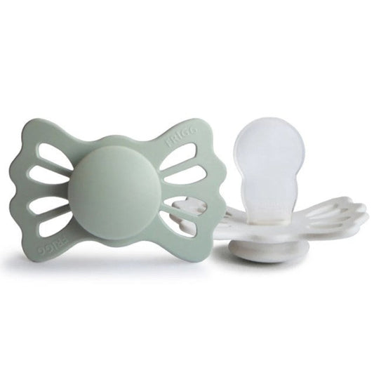 FRIGG Lucky Silicone Pacifier 2 Pack Size 2 - Sage/Silver Grey