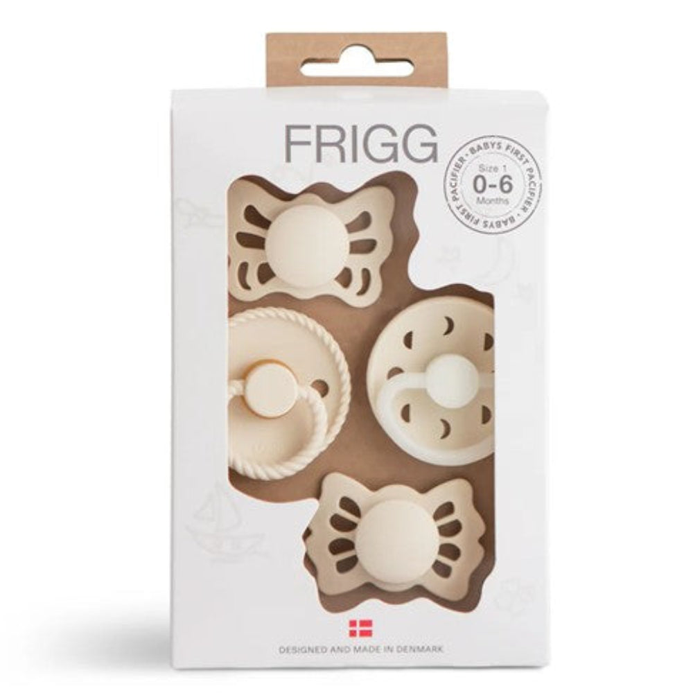 FRIGG Baby's First Pacifier Set - Cream Moonlight Sailing
