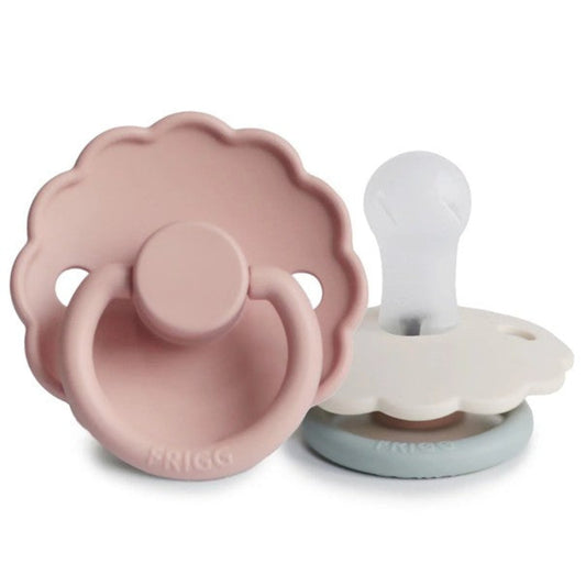 FRIGG Daisy Pacifier 2 Pack Silicone - Blush/Cotton Candy