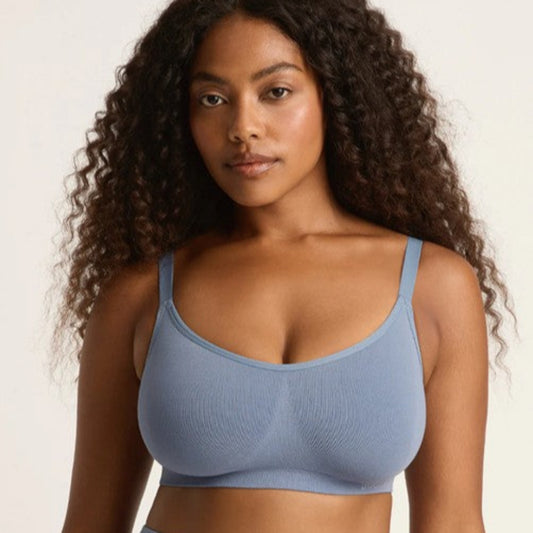 Boody Full Bust Wireless Bra - Dusty Blue