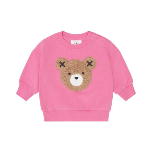 Huxbaby Furry Huxbear Sweatshirt - Strawberry