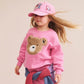 Huxbaby Furry Huxbear Sweatshirt - Strawberry