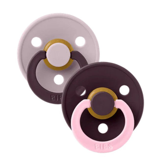 Bibs Soothers Fusion Fashion 2pk - Dusky Lilac Plum Mix