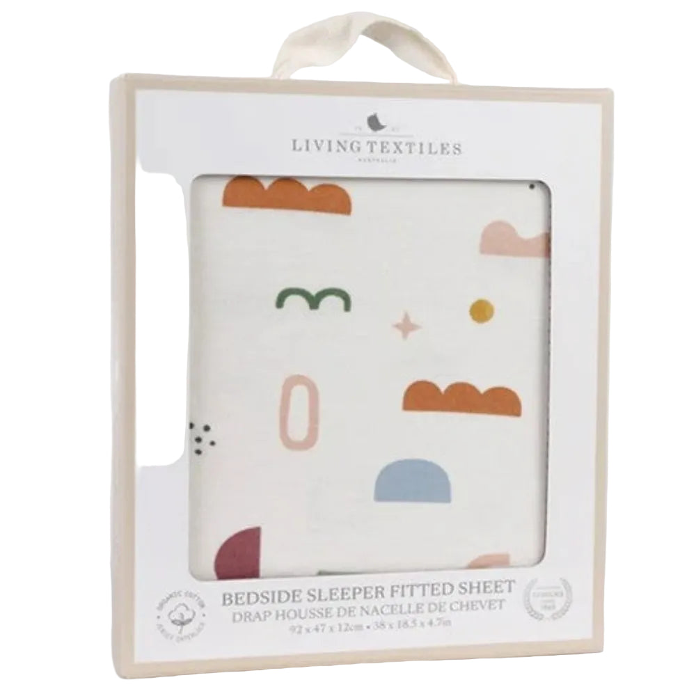 Living Textiles 1pk Bedside Bassinet Fitted Sheet - Geo Mod