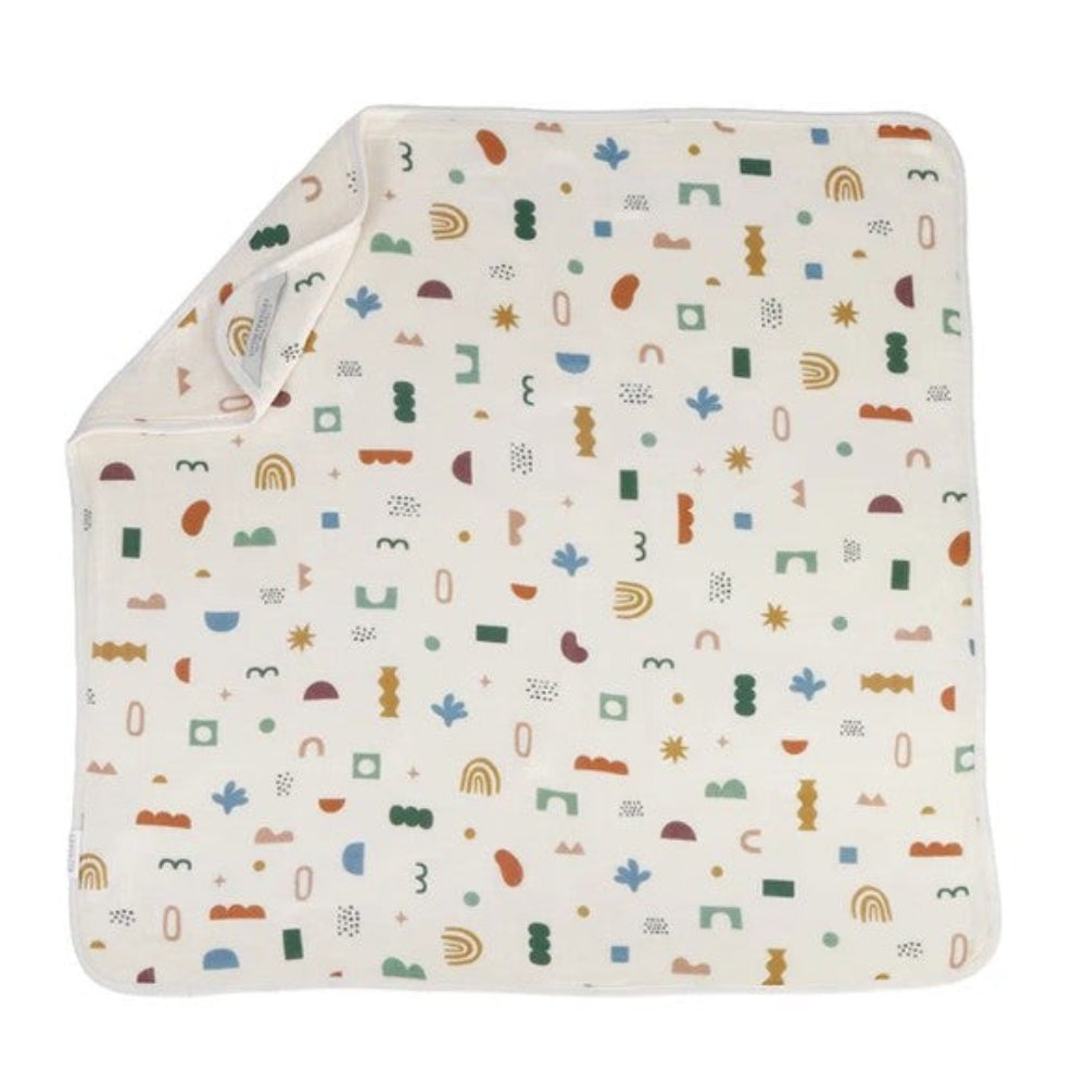 Living Textiles 5 Layer Muslin Pram Blanket - Geo Mod