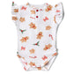 Snuggle Hunny Organic Short Sleeve Bodysuit with Frill - Gingerbread