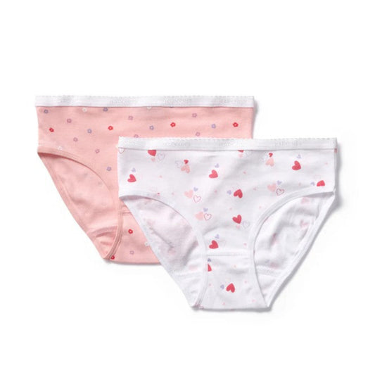 Marquise Girls Underwear - 2 pk - Hearts/Floral
