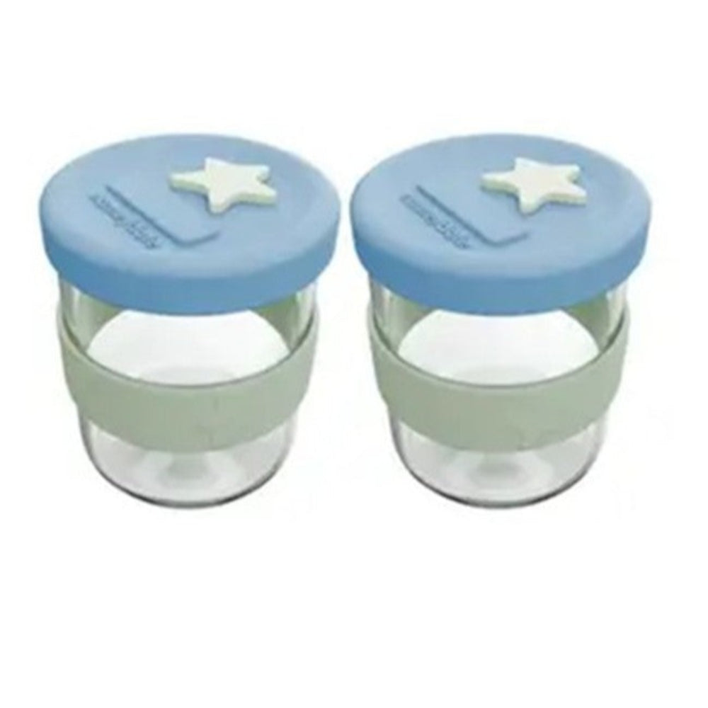Cherub Baby Silicone and Glass Storage Containers - 2 pk - 180ml