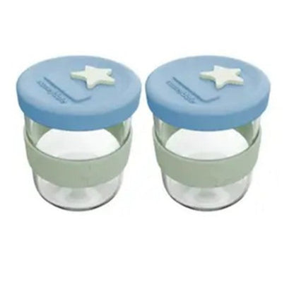 Cherub Baby Silicone and Glass Storage Containers - 2 pk - 180ml