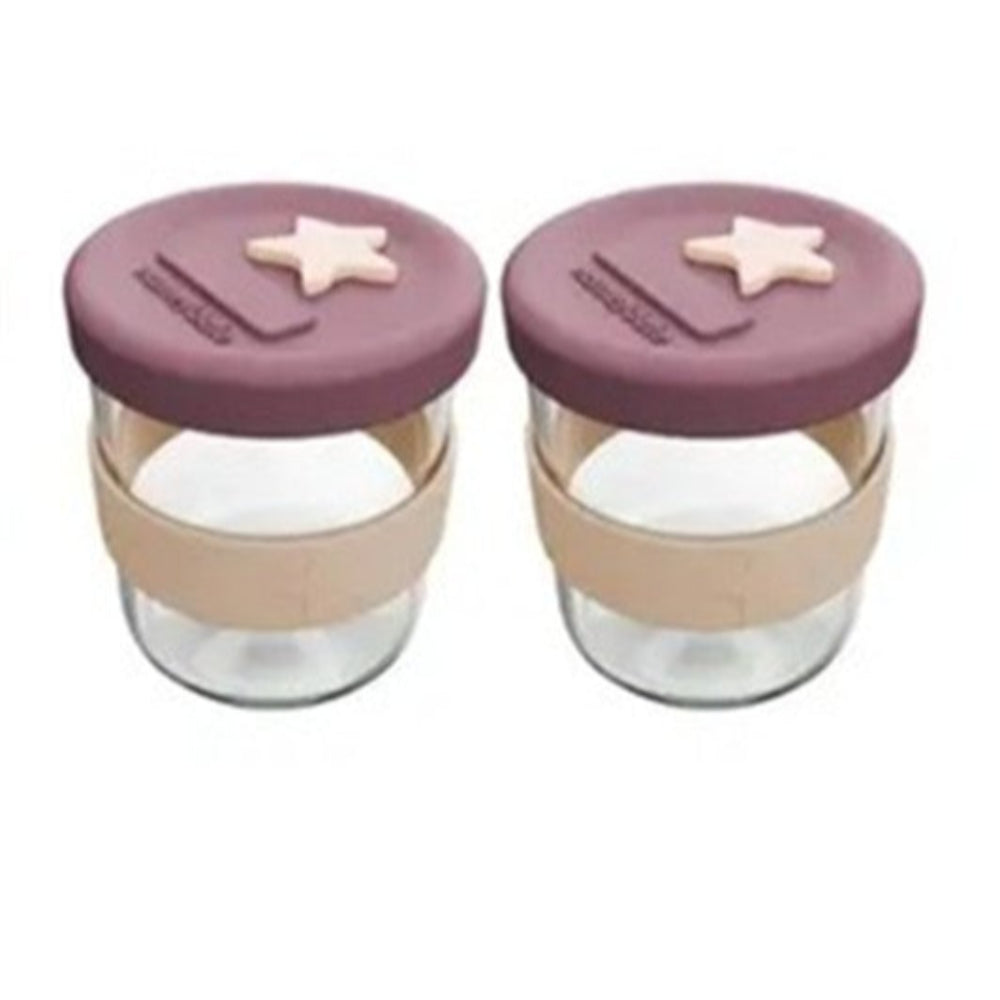 Cherub Baby Silicone and Glass Storage Containers - 2 pk - 180ml
